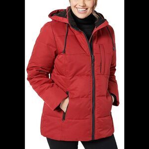 Arctic Expedition Horizontal Quilted Down Coat Chili Pepper - Regular